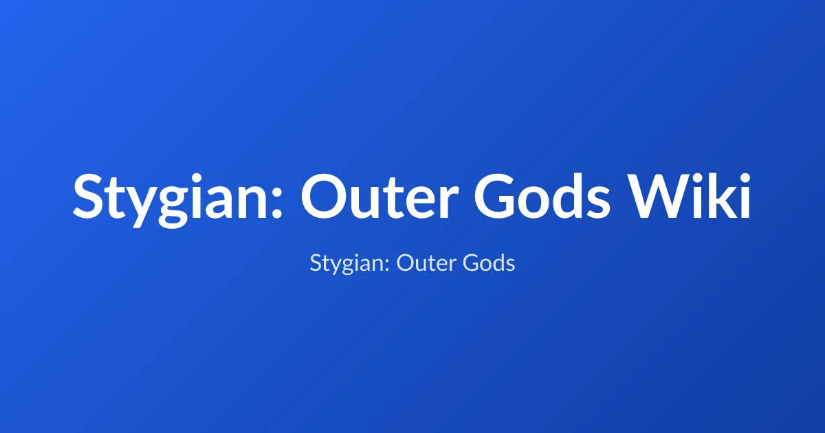 Stygian: Outer Gods game artwork